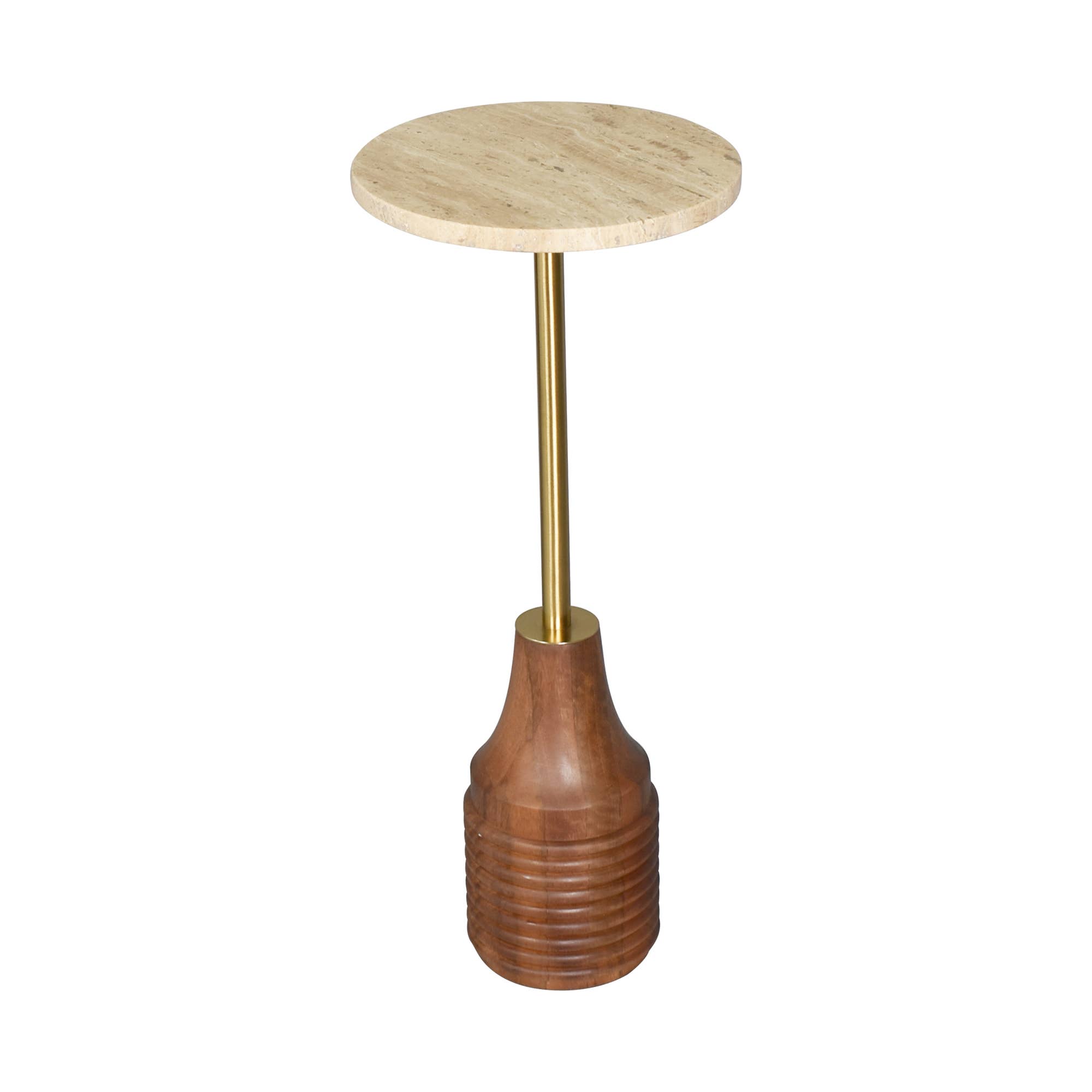 LR Home - Wholesale Side Table - Transitional Solid Hand-Made Mango Wood/Marble Drinks Table5