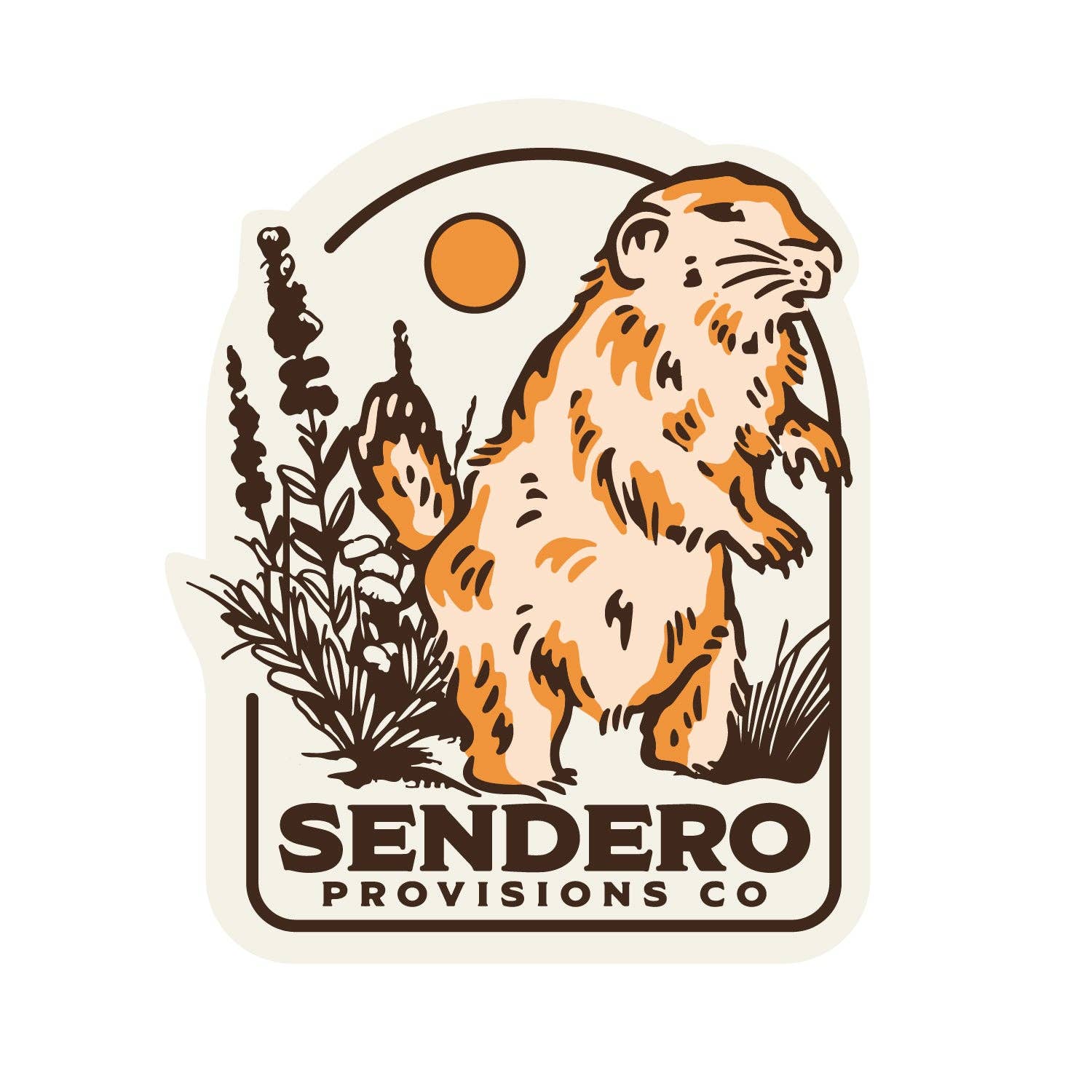 Sendero Provisions Company - Venta al por mayor Pegatina - Pegatina de perro de la pradera0