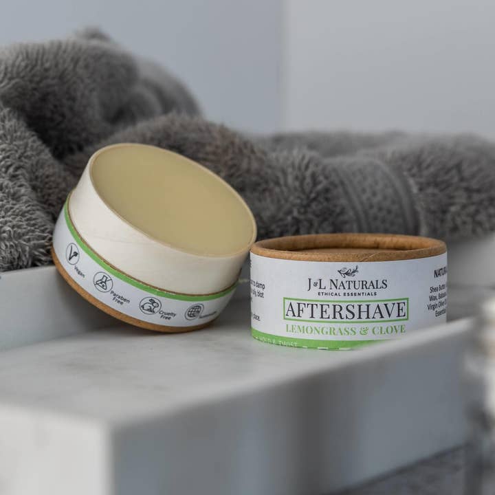 Bálsamo para después del afeitado - natural, vegano e hidratante. para venta al por mayor de J&L Naturals