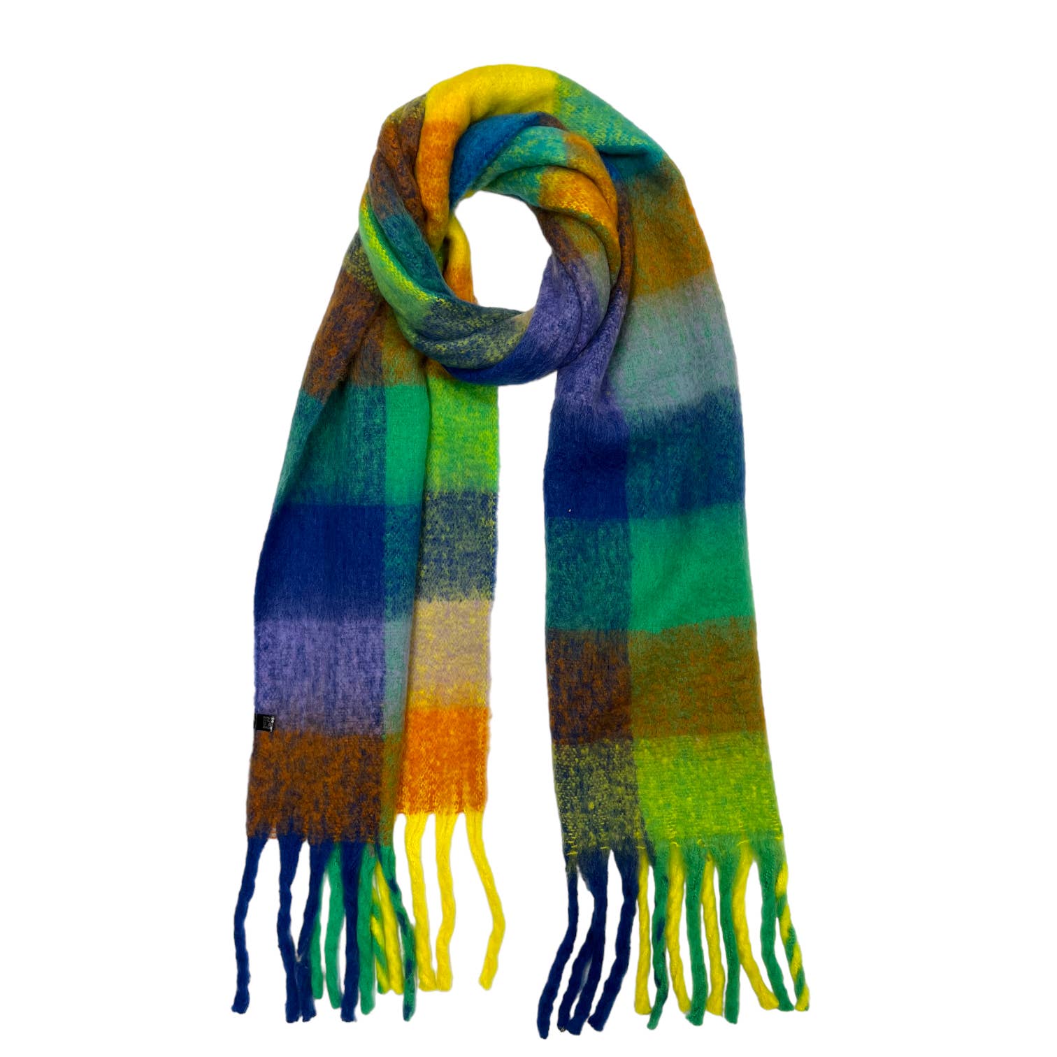 London Scarves - Vendita all'ingrosso Sciarpa - Donna - Sciarpa in morbido tessuto a quadri, 16 colori, rifinita con nappine21
