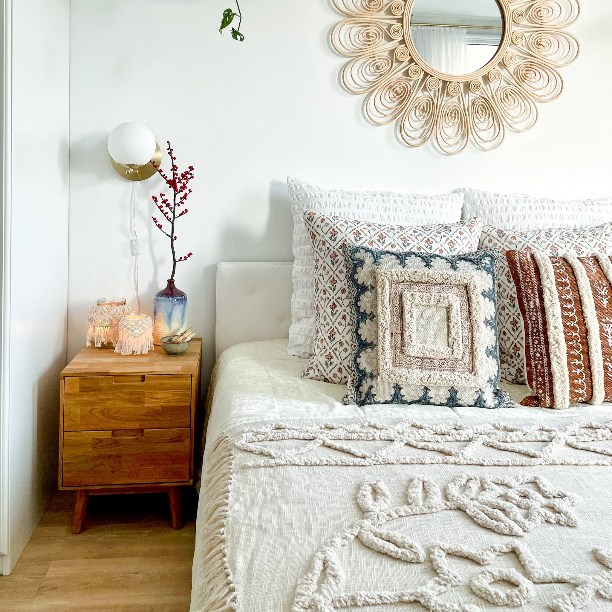 Living Multicultural - Wholesale Throw Pillow Cover - Hand Block Printed Boho Pillow Cover 50 x 50 cm | Lata5