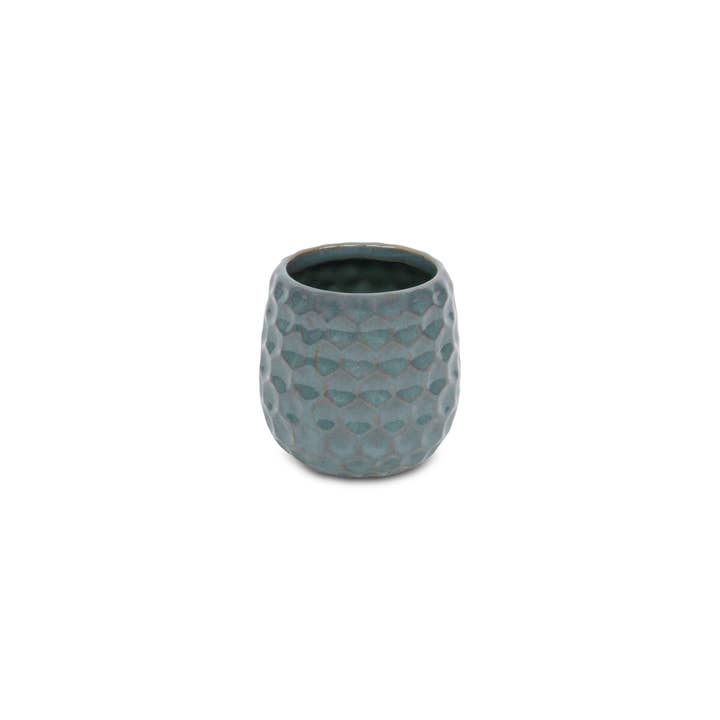 Cheungs Home Decor - Vendita all'ingrosso Vasi per piante - Vaso in ceramica con motivo esagonale, colore: Blu8