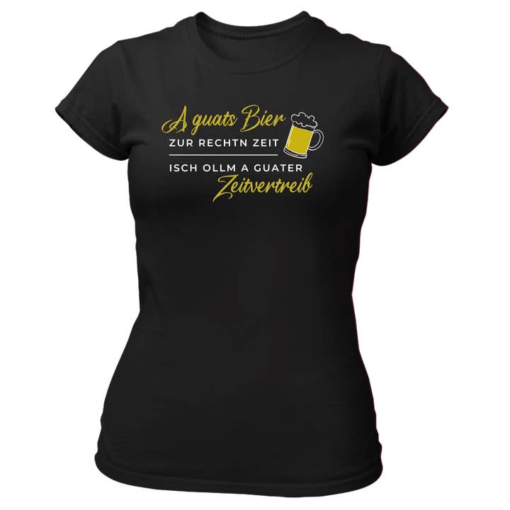 Une bonne bière au bon moment est toujours un bon passe-temps - T-shirt premium pour femmes pour la vente par Südtiroler Stiebele