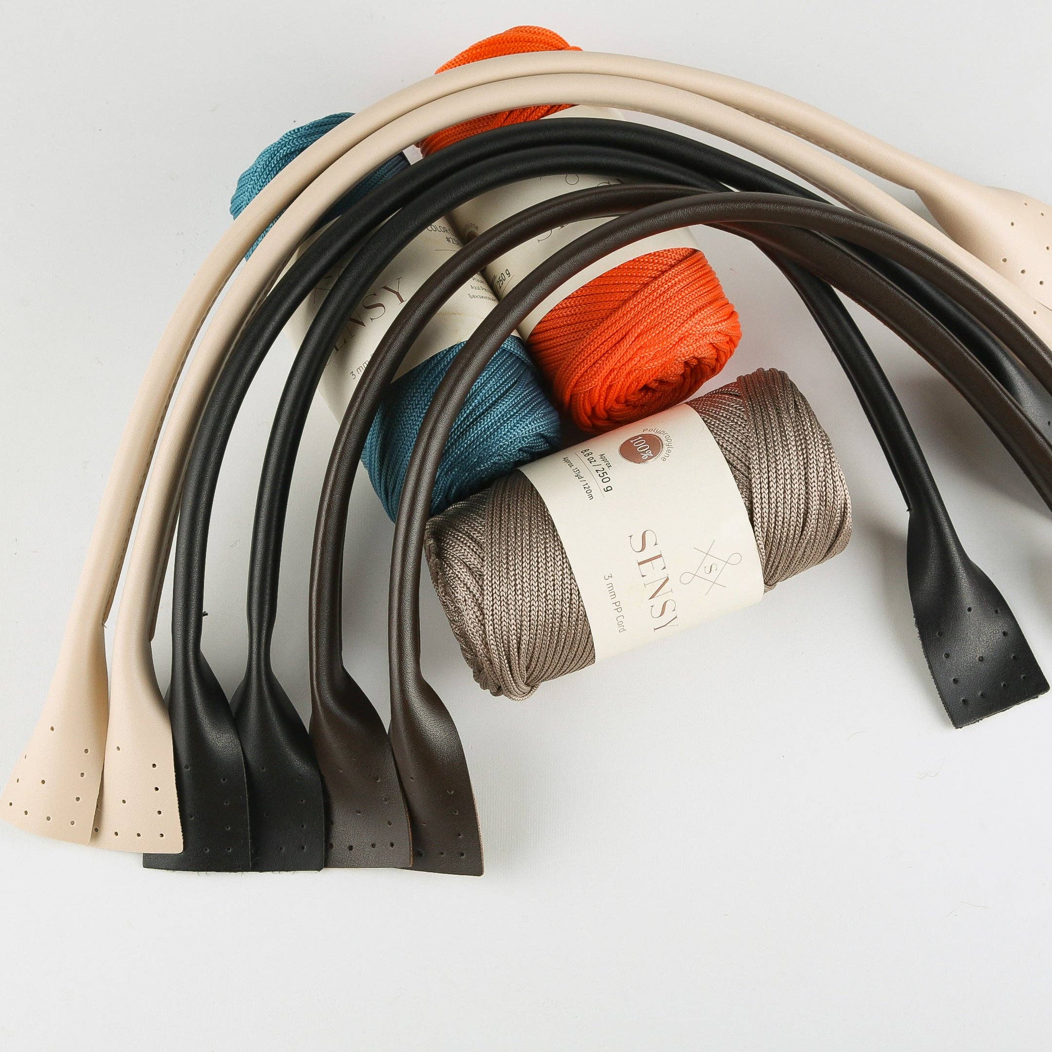 Sensy – Großhandel Schulterriemen – Unisex – PU-Ledertaschenriemen mit Ohrform-Ende (60 cm) (2 Stück)10