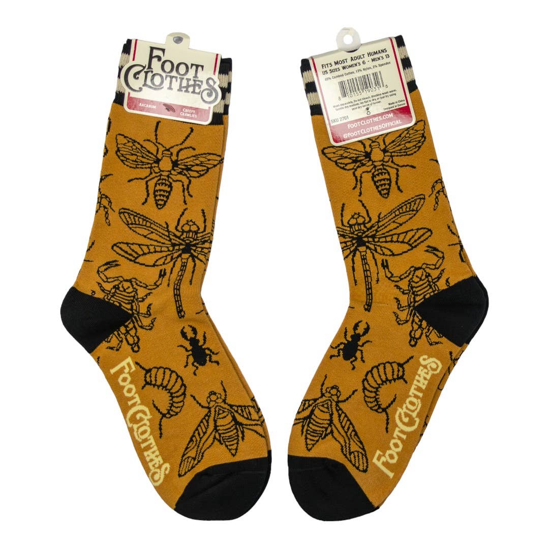 FootClothes LLC - Wholesale Socks - Unisex - Creepy Crawlies Crew Socks6