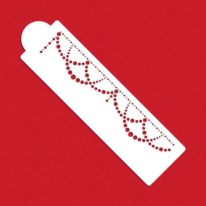 Designer Stencils – wholesale Hantverksverktyg – Pearl Swag Cake Stencil