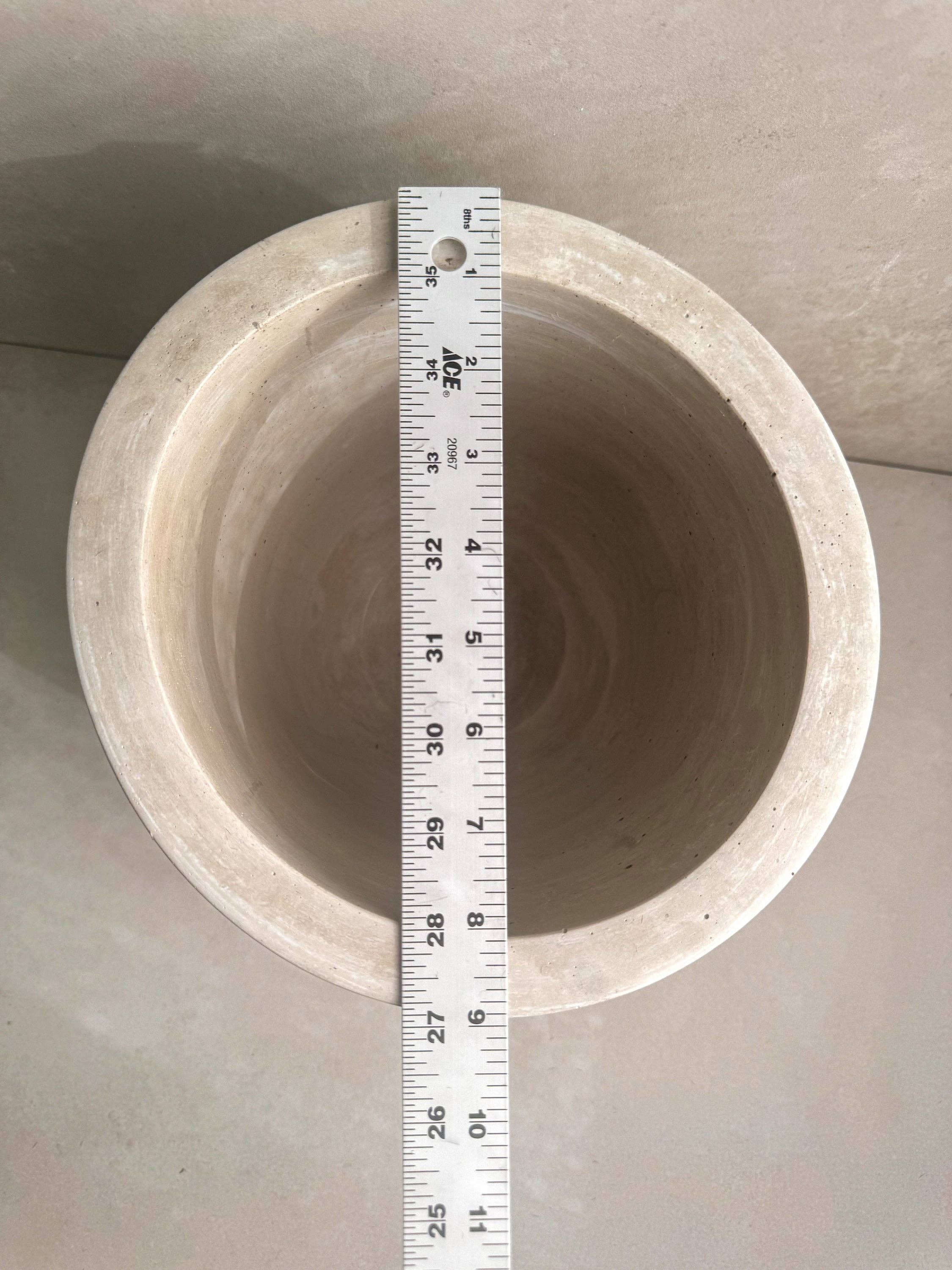 Minimal Loot Design - Vente Pot - Jardinière en béton avec soucoupe, grand pot de fleurs moderne, jardinière à bulles, pot en ciment décoratif, pot minimaliste avec drainage, grand pot nordique3