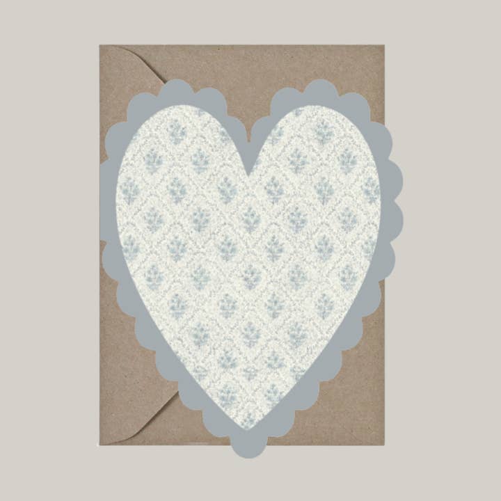 Dobbelt kort med kuvert | hjerteformet kort for engroshandel hos De Papierboetiek