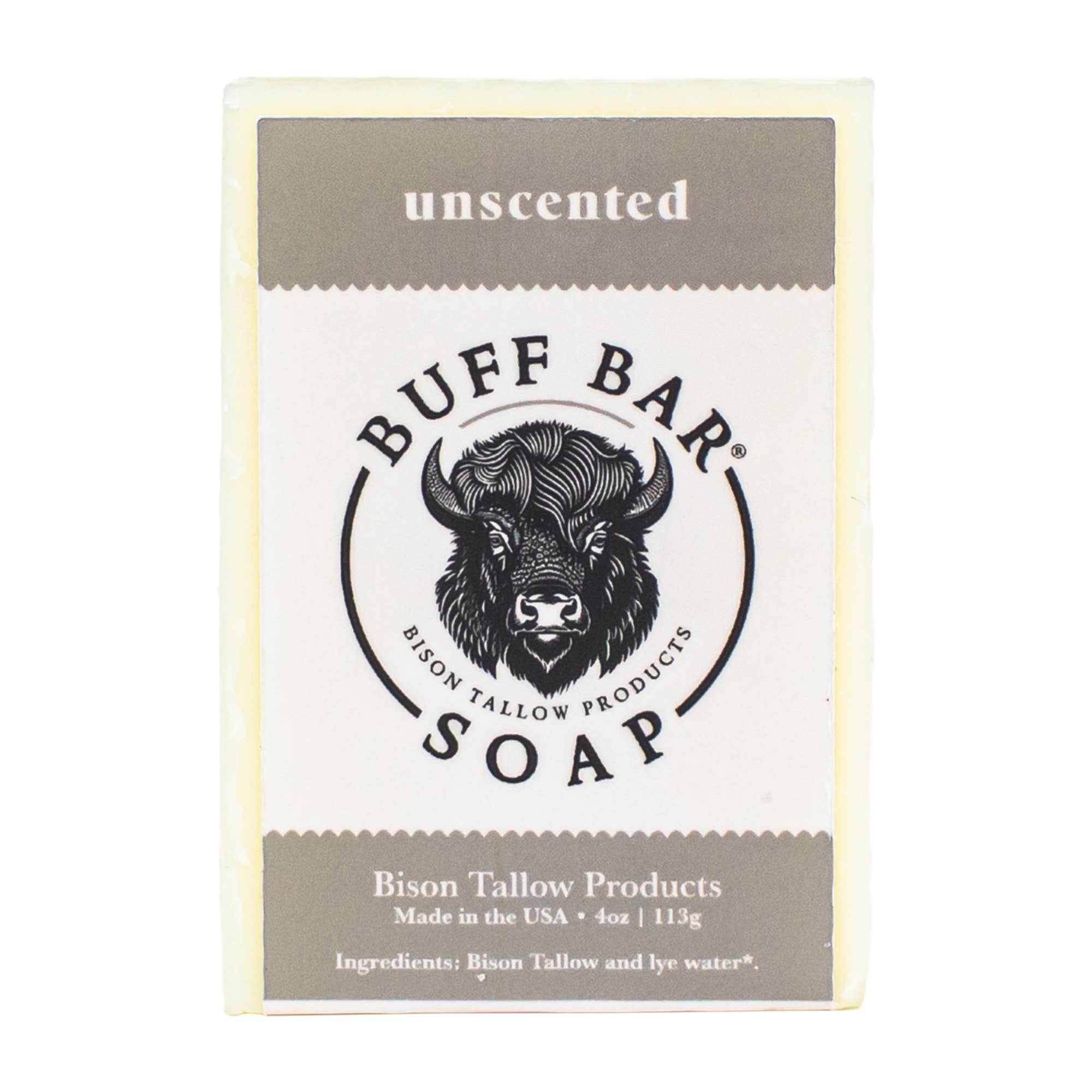 Big Crazy Buffalo - Wholesale Bar Soap - Unscented Bison Tallow Soap Bar - 4 oz1