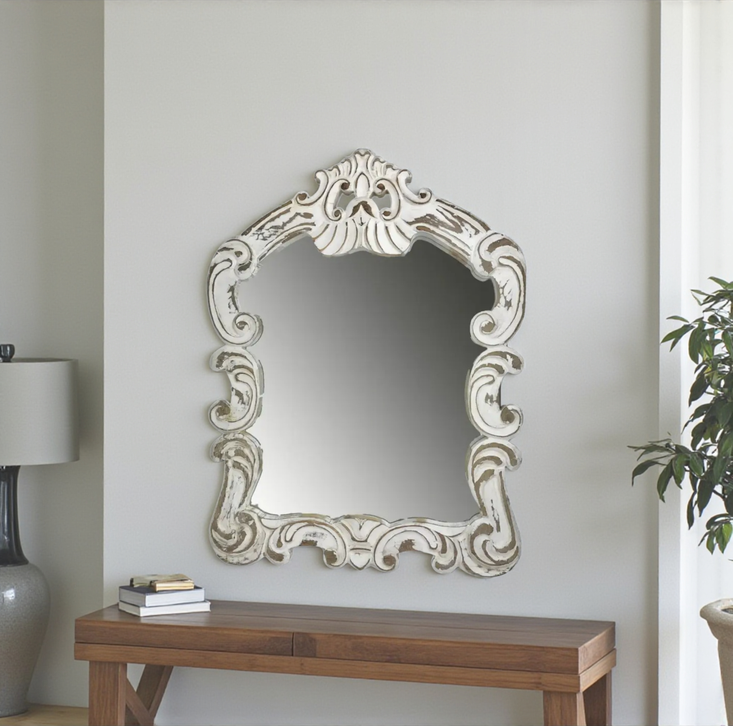 Wilco Home - Wholesale Wall Mirror - Royal Orleans Hand-Carved Wood Vanity Wall Mirror2