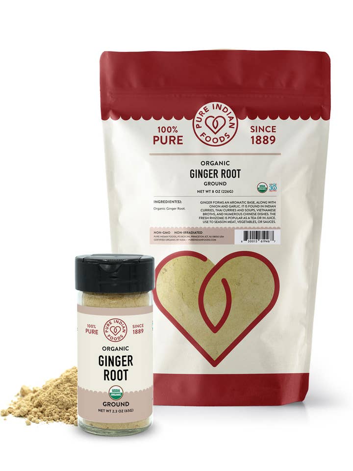 Ginger Root Powder, Certified Organic for wholesale by Pure Indian Foods