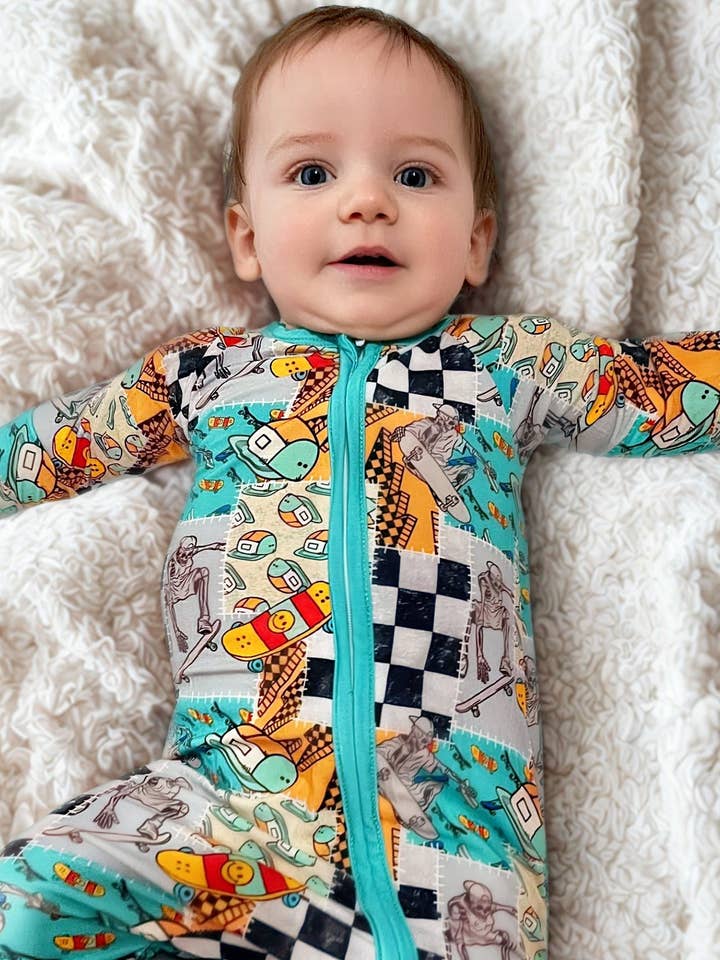 Brinley Jo’s Bamboo - Wholesale Jumpsuit - Baby - Skater Boy Bamboo Romper