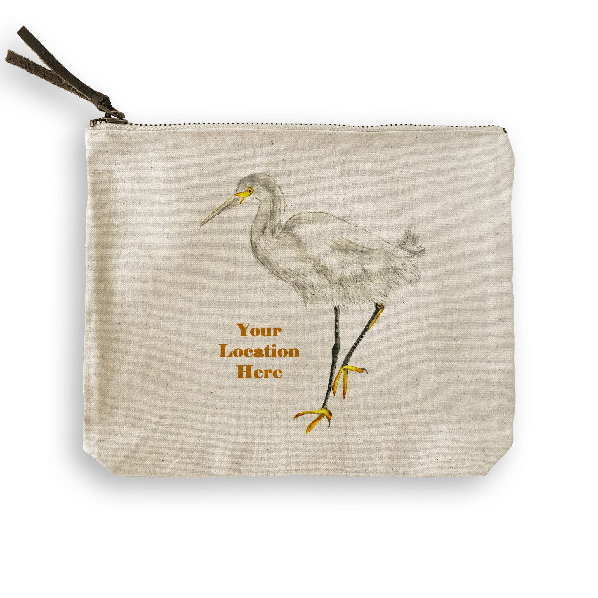French Graffiti - Wholesale Tea Towel - Egret with Location7