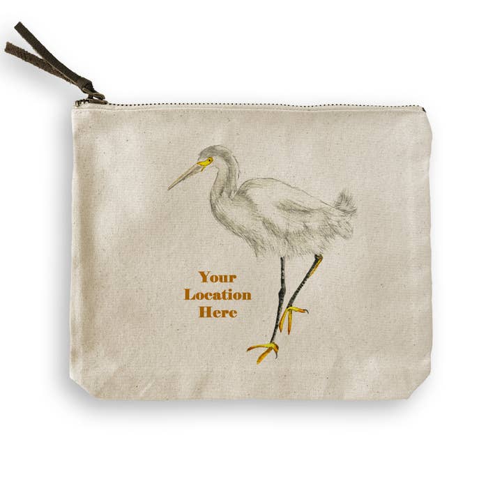 French Graffiti - Wholesale Tea Towel - Egret with Location7