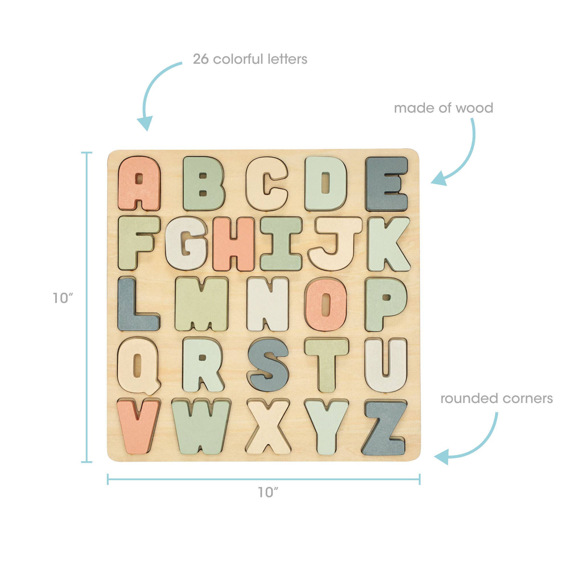 Pearhead - Wholesale Puzzle - Kids - Wooden Alphabet Puzzle, Montessori Learning Toy3
