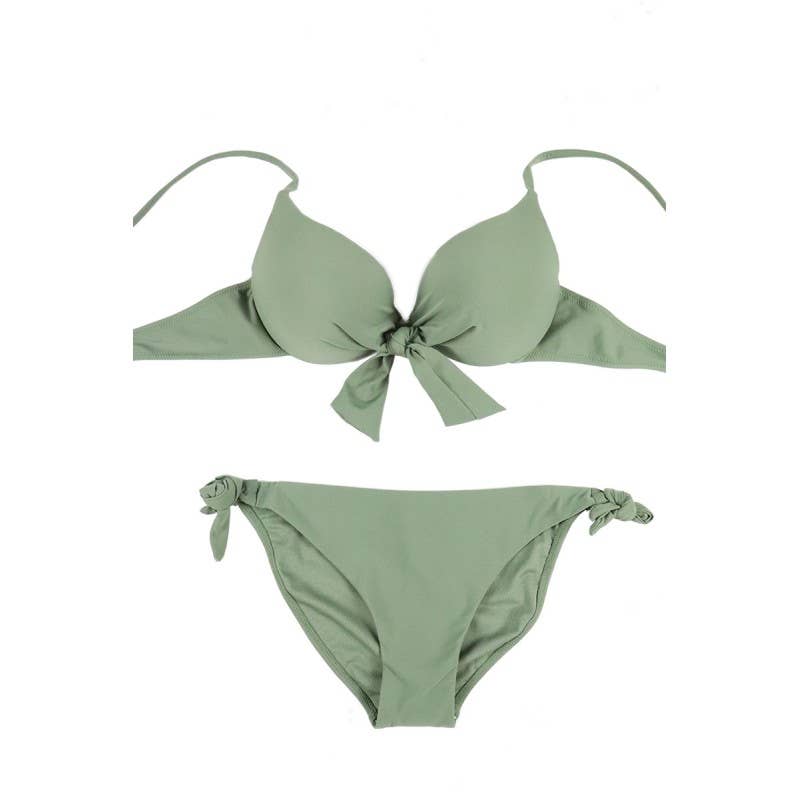 Belle Com'Elle - Wholesale Two Piece Swimsuit - Women's - Padded Bikini Swimsuit with Knot / SY221014