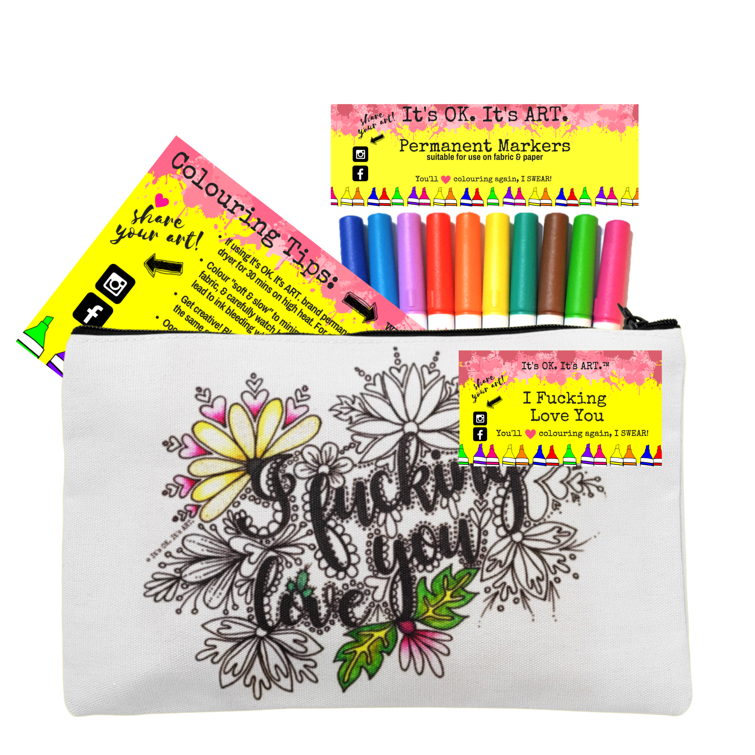 Wholesale I Fucking Love You L'il Zippy Coloring Kit for your