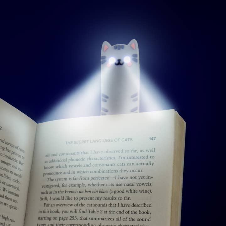 Gift Republic - Wholesale Booklight - CAT READING LIGHT AND BOOKMARK2