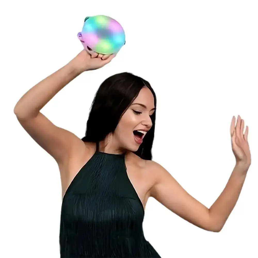 Blinkee.com, LLC - Wholesale Light-Up Toy - Kids & Baby - Light Up Mini Multicolored Round Tambourine0