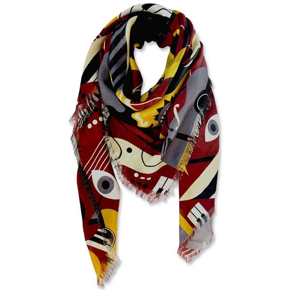 Universal Language großer Fransenschal für den Großhandel von Tembo NYC