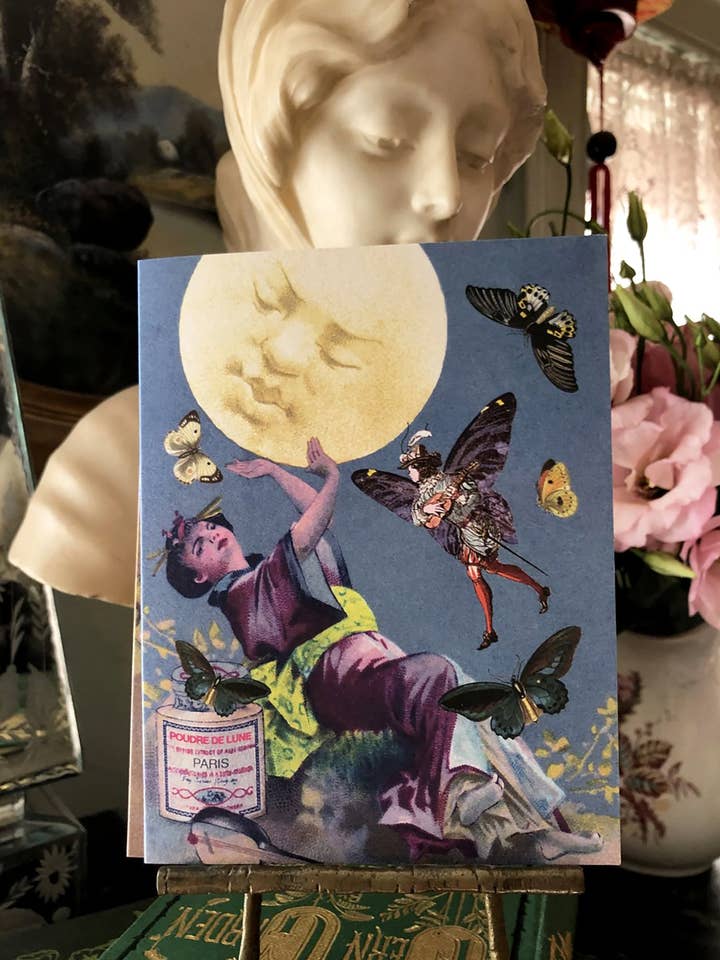 Troubadour Fairy under Moon 5,5 x 4,25 (A2) vouwkaart voor wholesale door Ivory Tower Studios