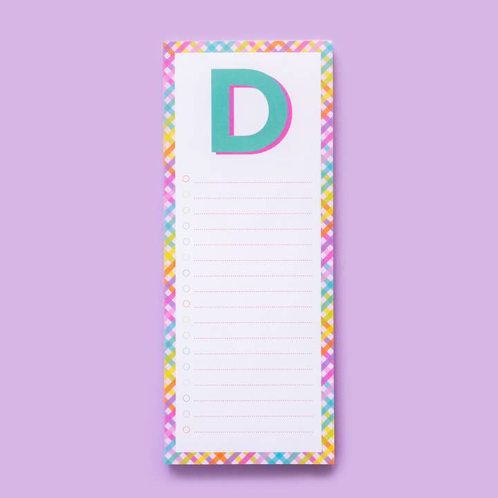 Taylor Elliott Designs - Vente Blocs-notes - Blocs de lettres A-Z - Chaque - Min. 4 (LP-A-Z)4