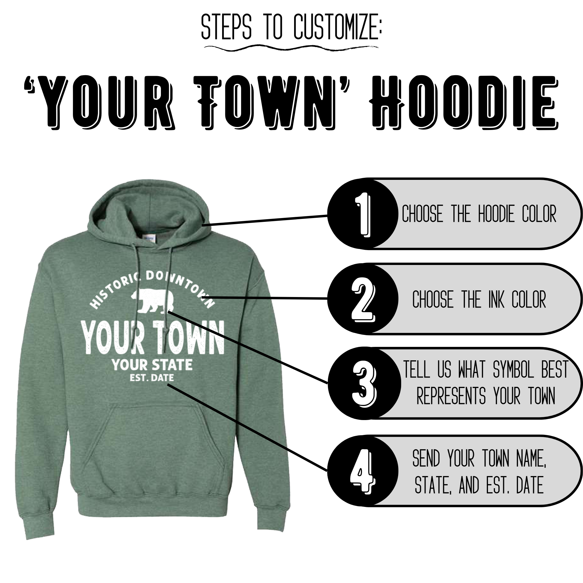 S.L. Revival Co. - Wholesale Hoodie - Unisex - Your Town, Custom Hoodie3