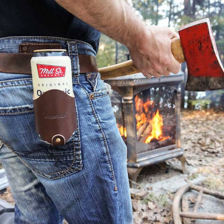 Oopsmark - Wholesale Heuptasje - Heren - Holster met leren bierriem