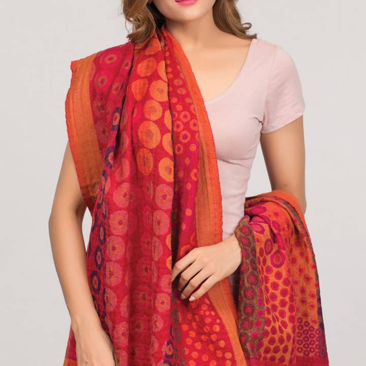 Sevya Handmade - Wholesale Wrap - Women's - Kalya Wool & Cotton Shawl13