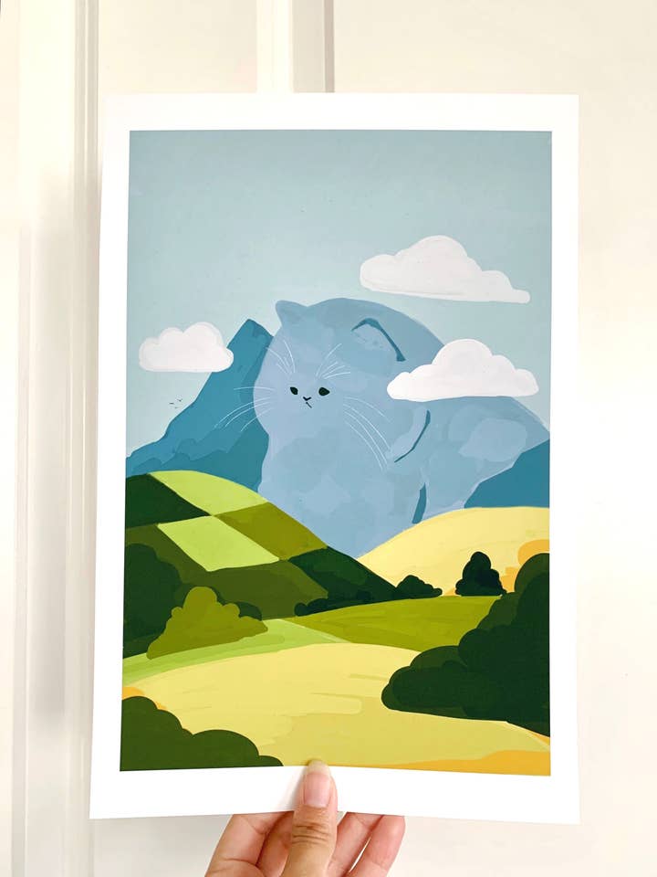 Imprimé Meowtain pour la vente par Chocolett