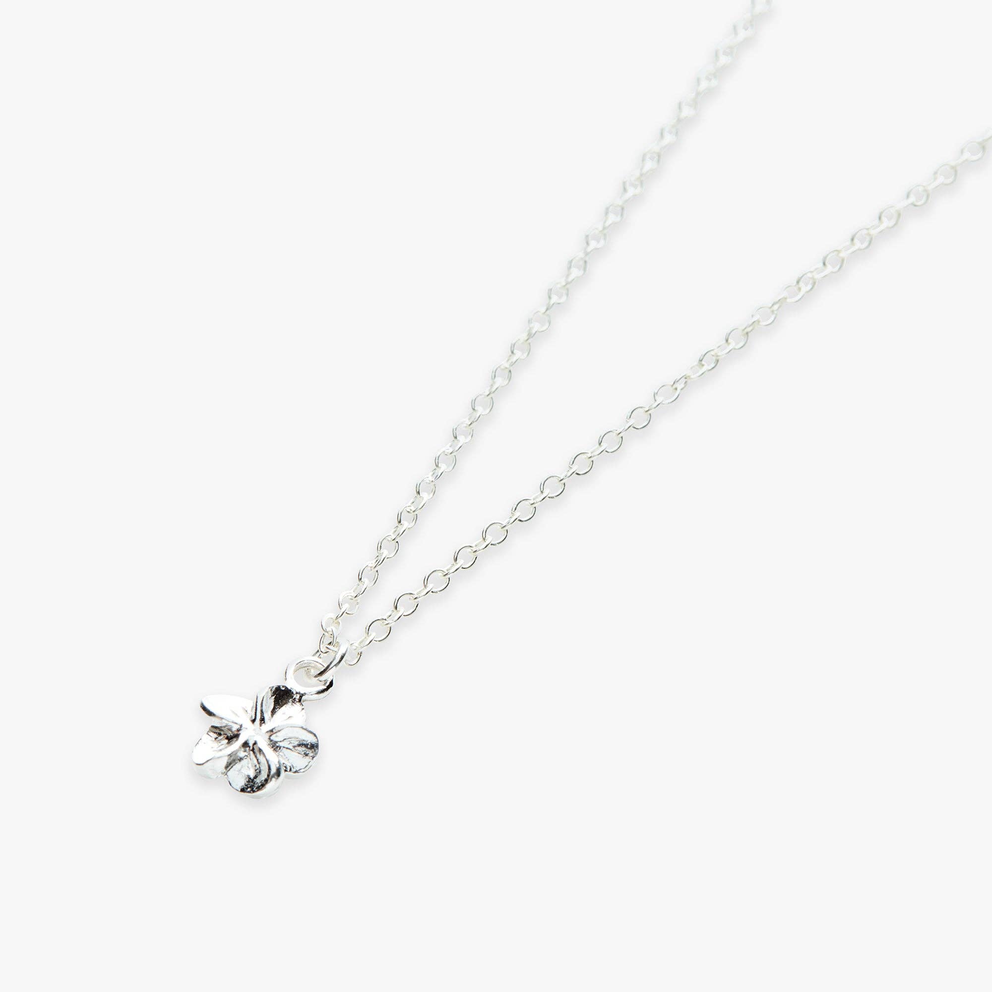 Koi Atelier - Wholesale Pendant/Charm Necklace - Plumeria pendant necklace silver0