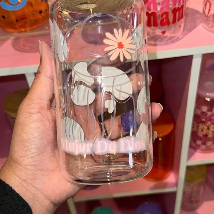 Mujer De Dios Libbey Glass Cups for wholesale by Que Linda Stationery Shop