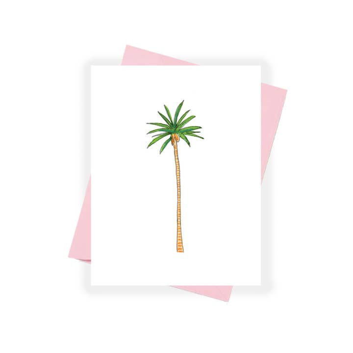 Palm Tree Card for wholesale by Brittney Banks : Illustration + Paper Goods