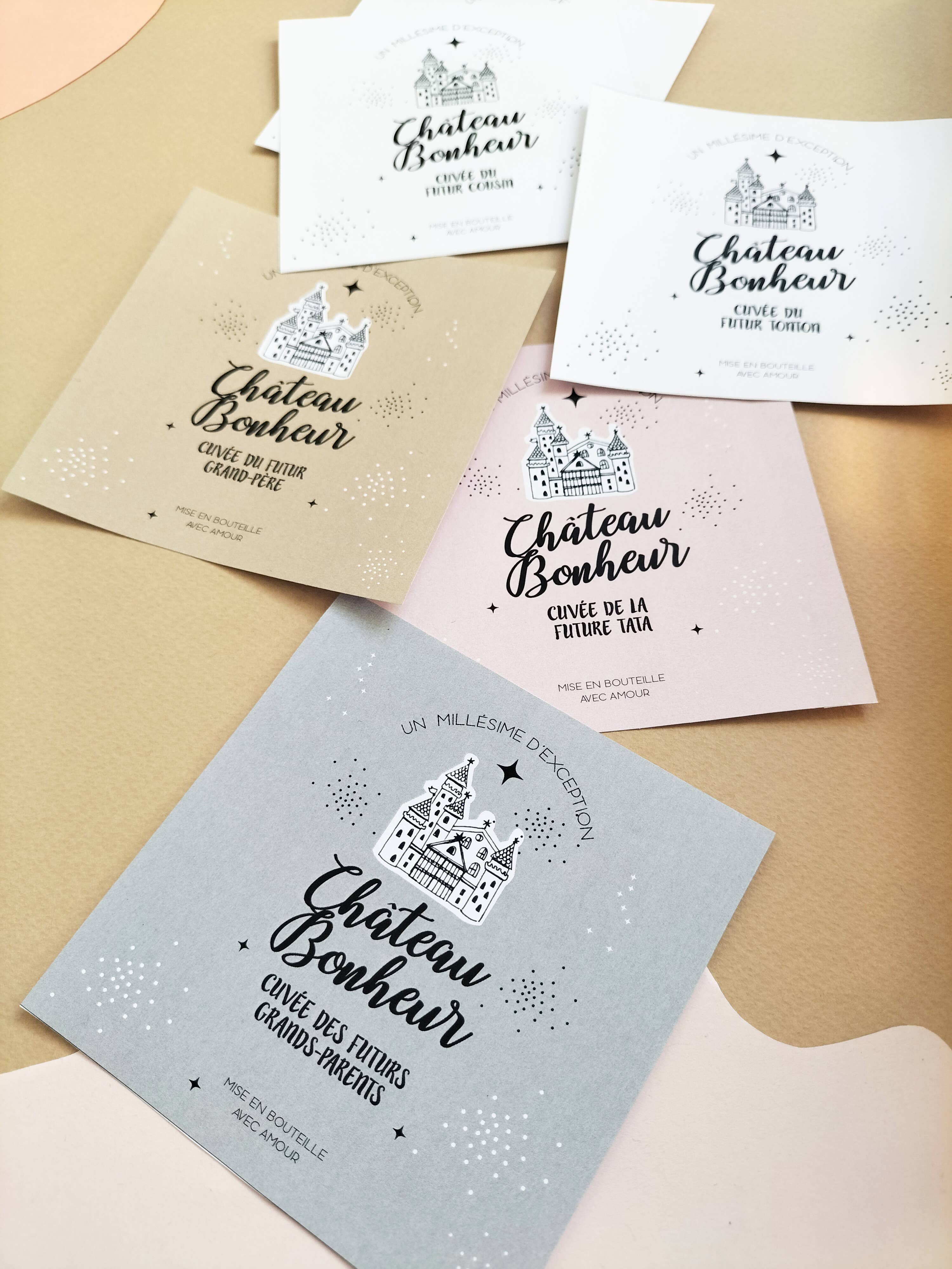 Pamela Loops - Wholesale Gift Tag Label - Etiquette vin annonce grossesse 6