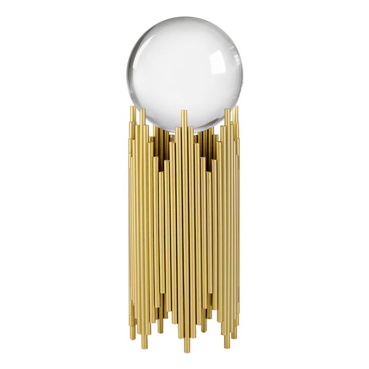 Original Source - Wholesale Decorative Tabletop Object - Crystal Ball Metal Stand – Cylinder