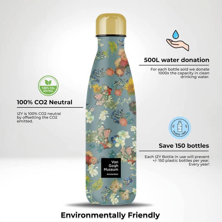 IZY Bottles - Wholesale Water Bottle - Thermos Bottle Vincent's Flowers Insulated Water Bottles