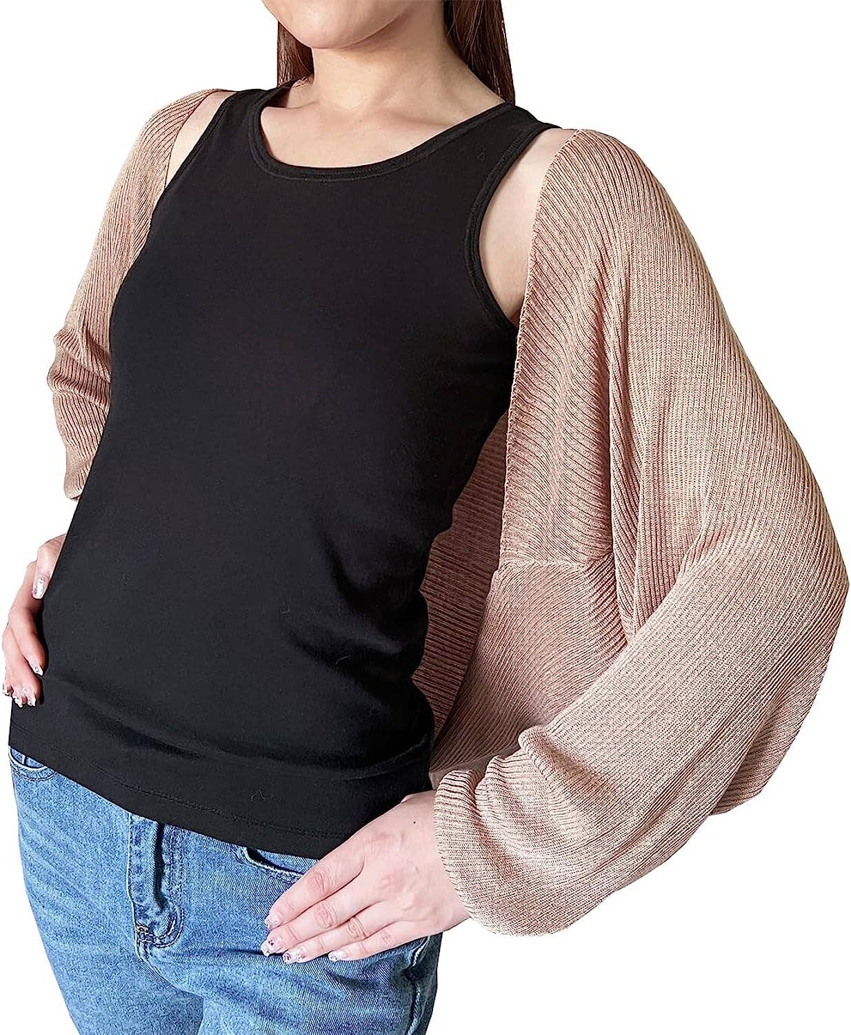 Fennco Styles – Engroshandel Cardigan - Dame – Ribstrikket cardigan bolero shrug11