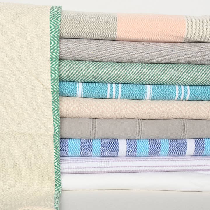 Personalized Hand Towel, Elegant Monogrammed Kitchen Towel for wholesale by Organic Turkish Towels