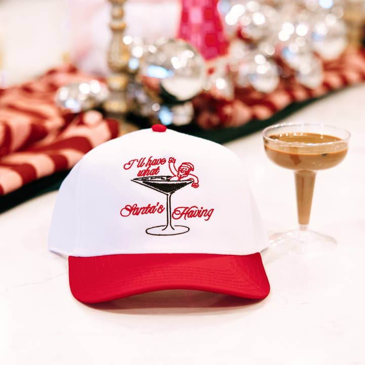 Ruby Moon - Wholesale Trucker Hat - Unisex - I'll Have What Santa's Having- Holiday Hat- Christmas Hat