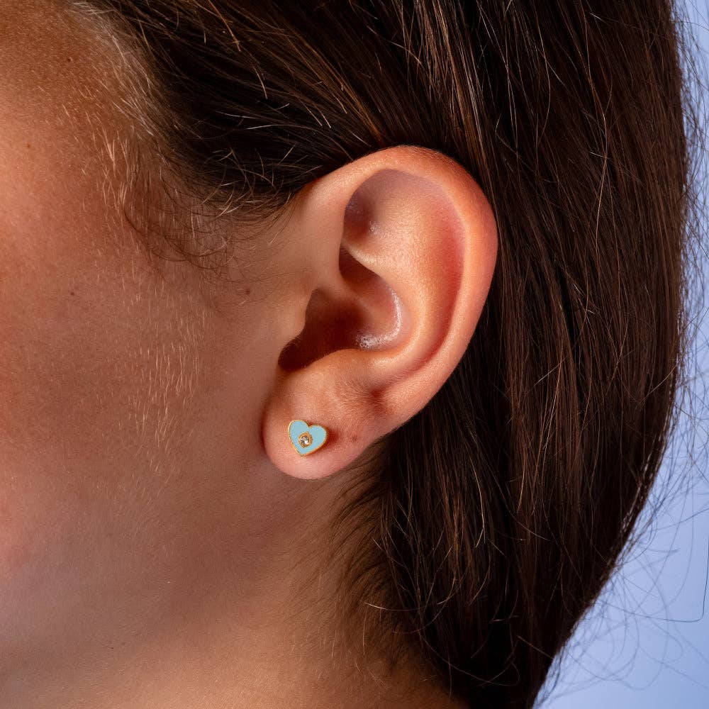 Adorn512 - Wholesale Stud/Post Earrings - Bubble Heart Enamel Screwbacks7