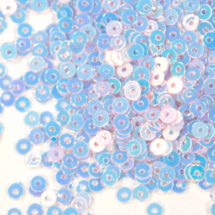 Flat - Circle - 3mm - Pink with Blue Lights (S128) for wholesale by Colour Streams