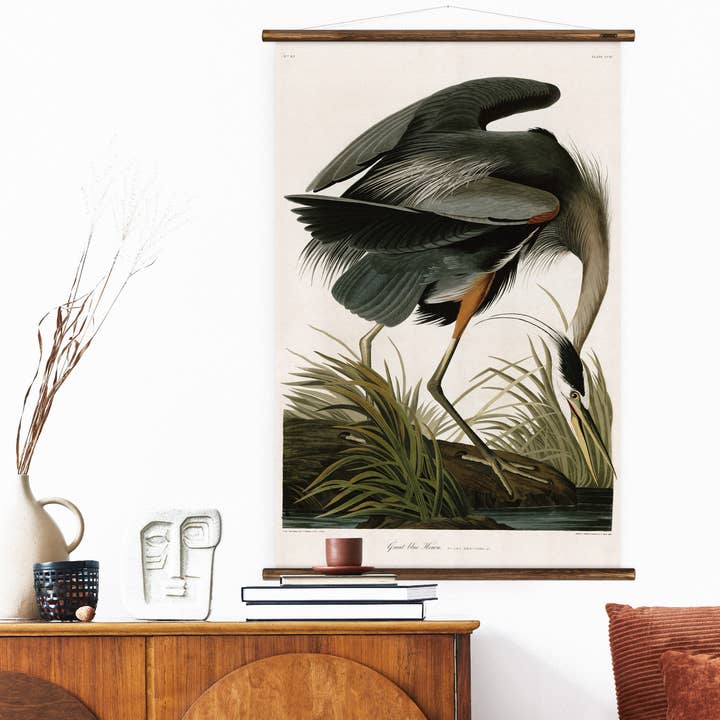 Großblauer Reiher - Wandtafel für den Großhandel von ERSTWHILE