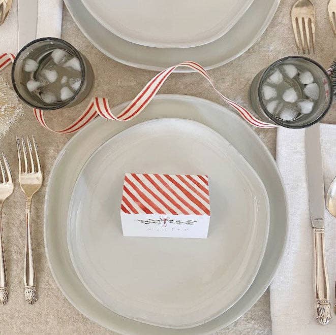 emily lex studio – Engroshandel Bordkort/pladsholder – Placeringskort med grangrenmotiv2