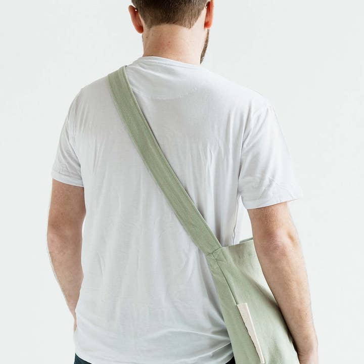 Tintok - Wholesale Crossbody Bag - Unisex - Mira Canvas Bag - Sea Foam 100% organic cotton3