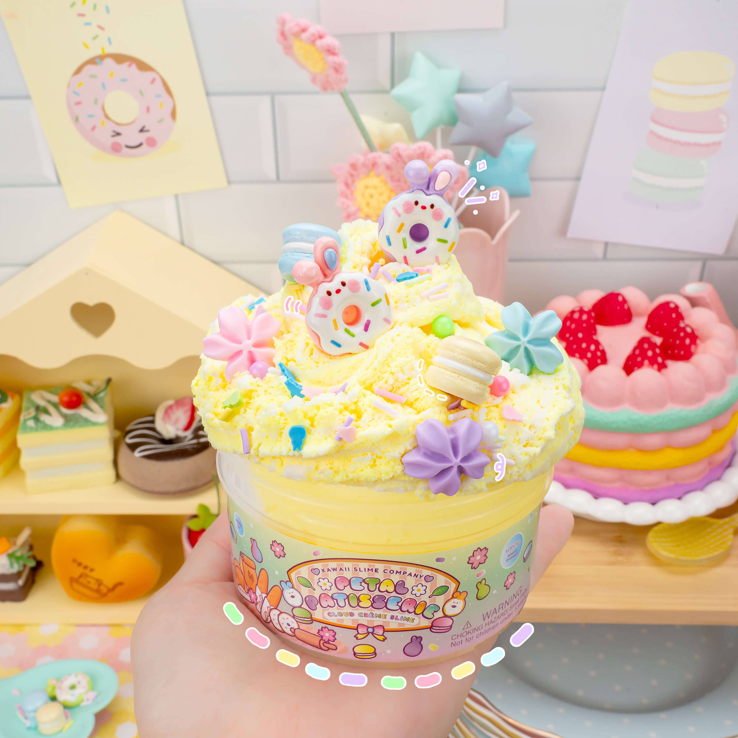 Kawaii Slime Company - Wholesale Putty/slime – Child - Petal Patisserie Cloud Creme Slime (4pcs/case)1