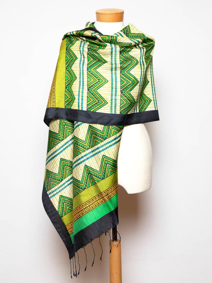 Sciarpa Stola i pura Seta Eri Ahimsa - 022 for engroshandel hos MALINI FASHION DESIGN PRIVATE LIMITED