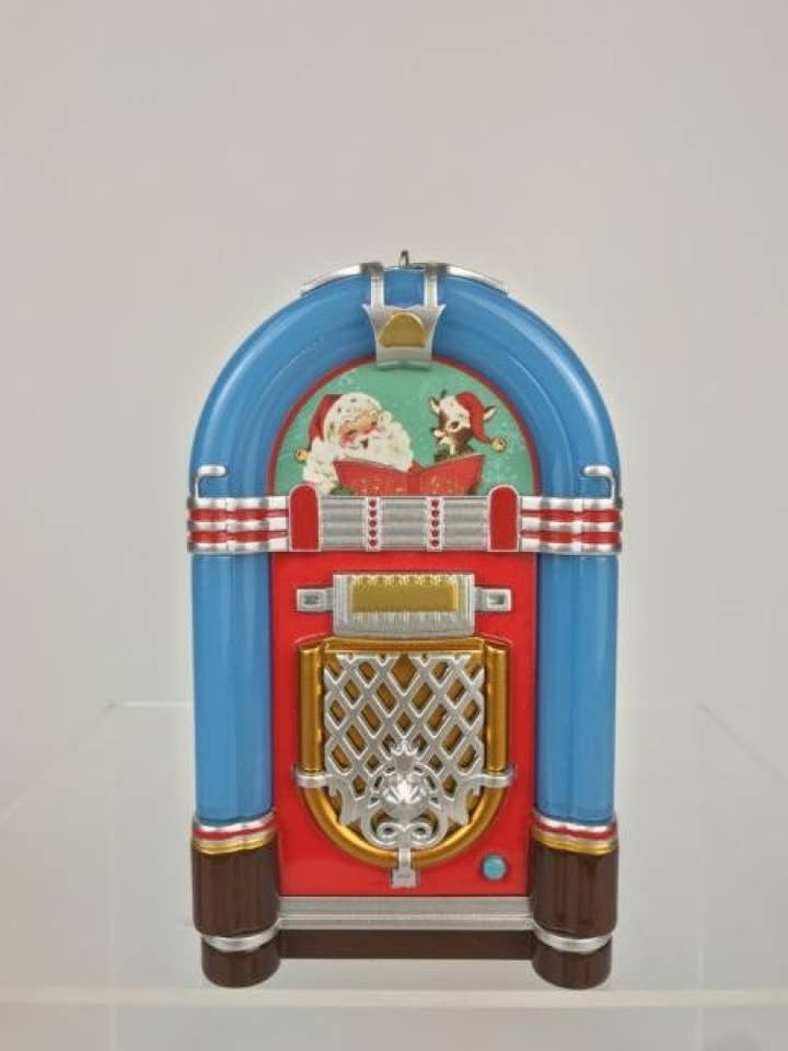 Jukebox-ornament til juletræet - blå for engroshandel hos Musicbox world