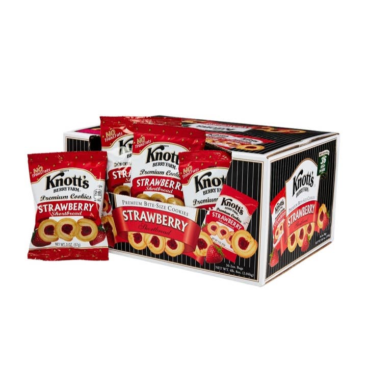 Majestic Wholesale - Wholesale Cookie - Knott's Berry Farm Strawberry Shortbread Cookies 2oz 36CT