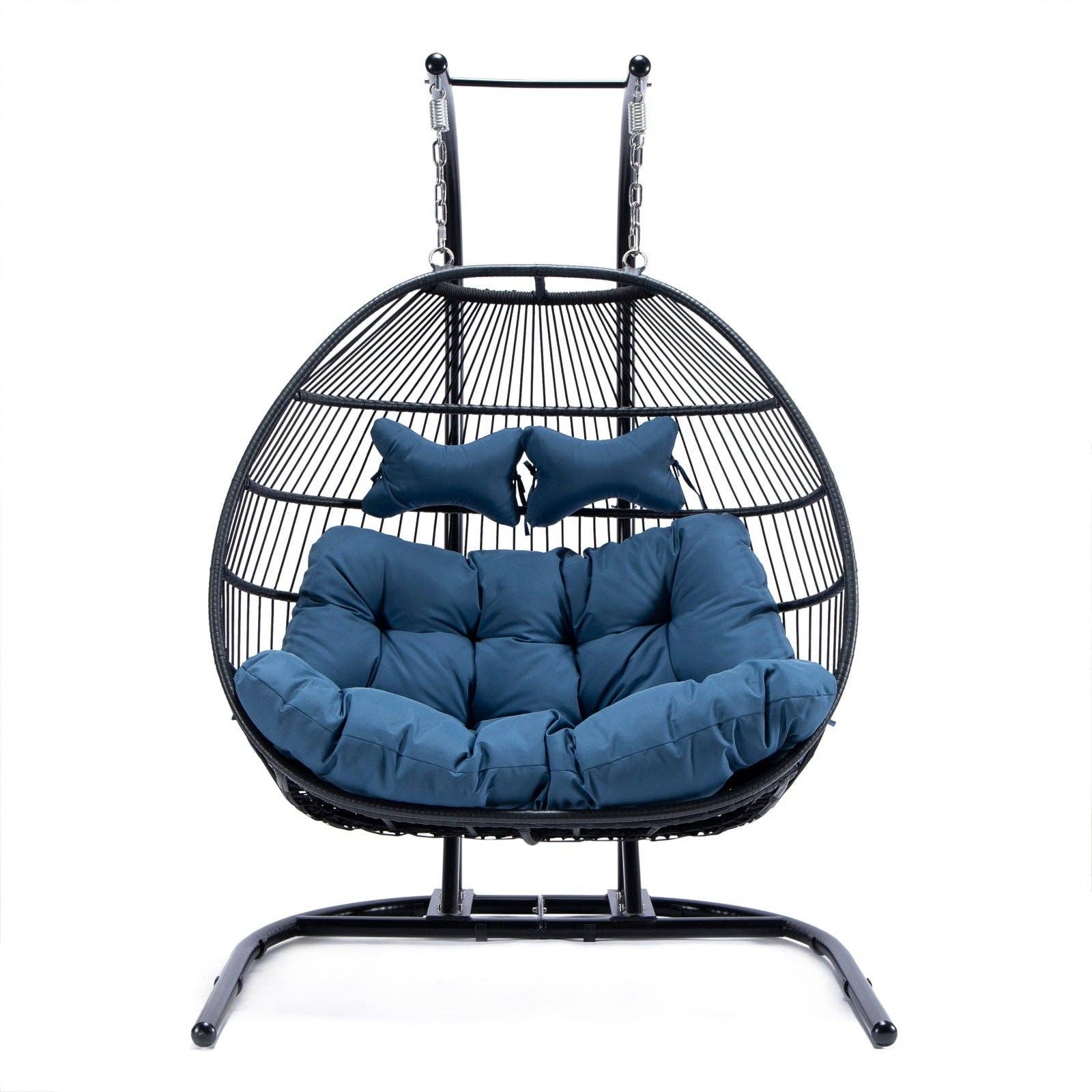 LeisureMod - Wholesale Egg Chair - Wicker 2 Person Double Folding Hanging Egg Swing Chair102