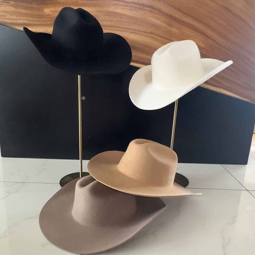 Queens INC - Vente Chapeau de cowboy – femme - Chapeau de cowboy classique en laine australienne de qualité supérieure30